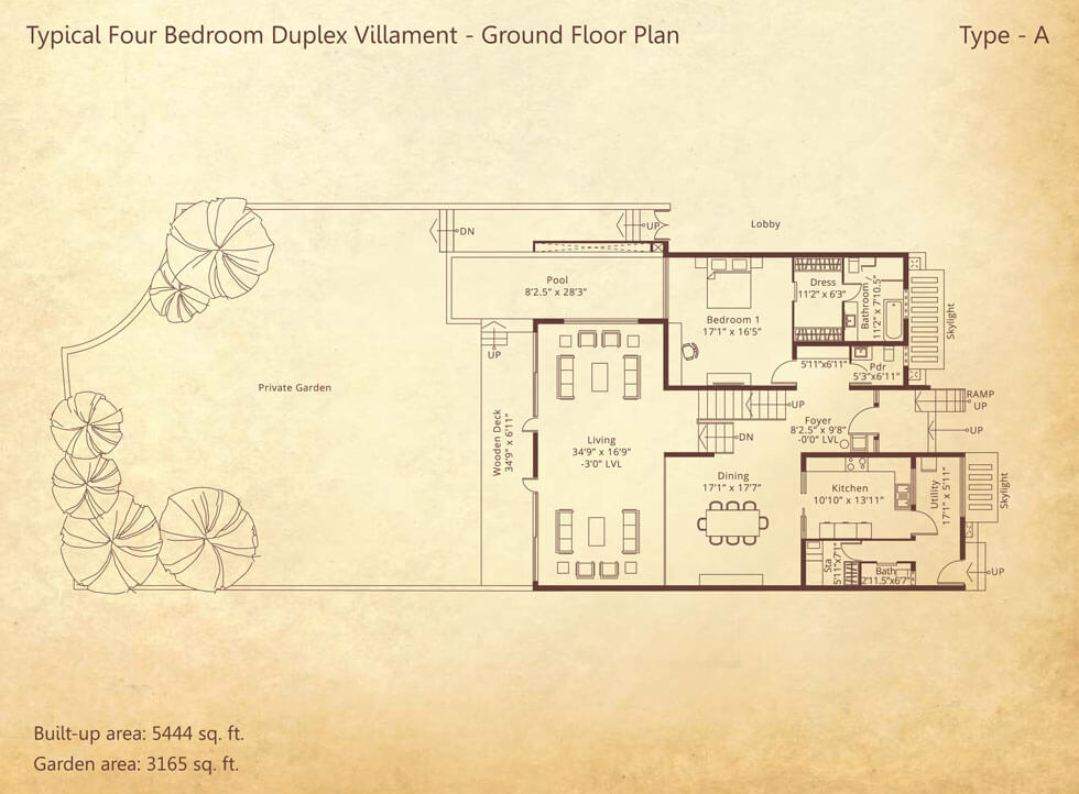 Embassy Grove Duplex Type A Floor Plans (1)