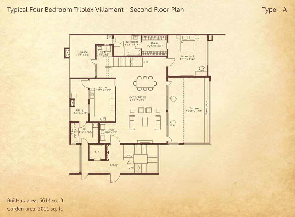 Embassy Grove Triplex Type A Floor Plans (1)