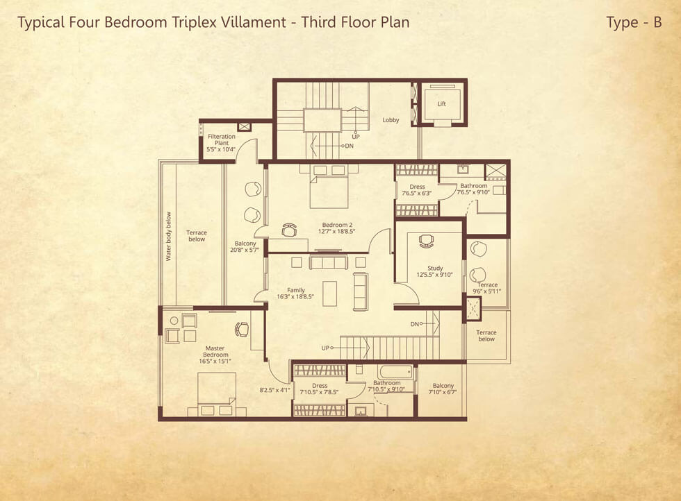 Embassy Grove Triplex Type B Floor Plans (2)